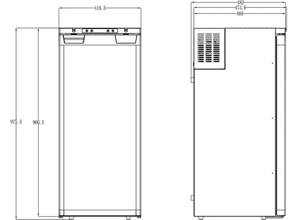 Carbest kompressorkjøleskap 90L | Caravan.no