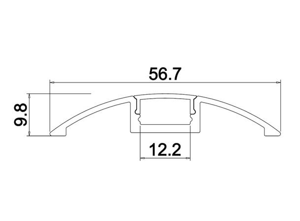 Aluminiumprofil for LED-list 1,5 m 