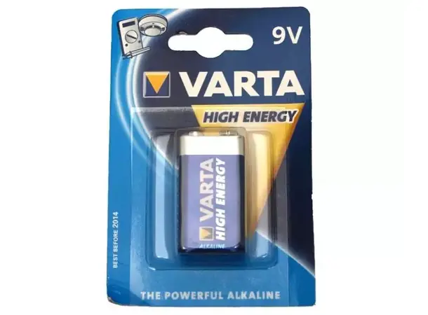 Alkalisk batteri 9 volts blokk 