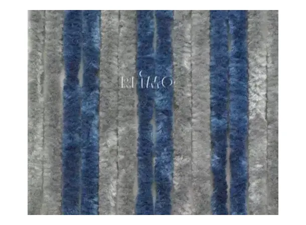 Arisol dørforheng 120x185 grå/mørk blå | Caravan.no