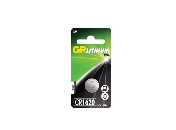 Batteri GP Lithium CR1620 knappcellebatteri 3V 