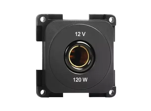 12V stikkontakt, skifergrå | Caravan.no