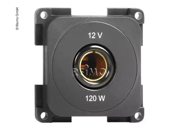 12V stikkontakt, skifergrå | Caravan.no