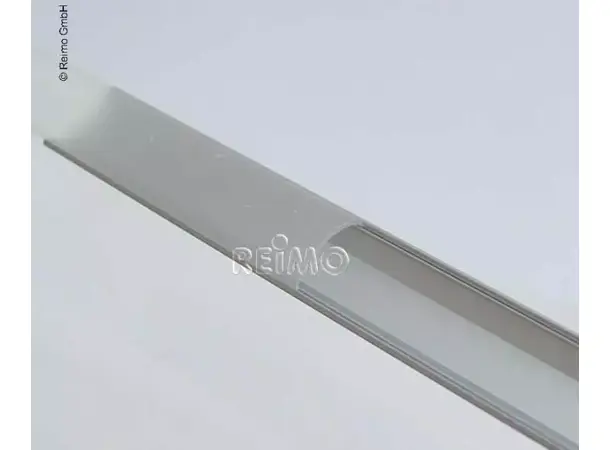 Aluminium hjørneprofil 1,5 m cover + klips for LED-strips 