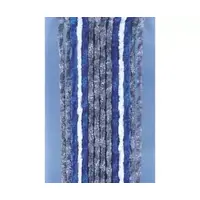 Arisol plysjforheng grå/blå/hvit 56x205 cm