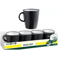 Krus Brunner Hot Mug Granyte mørkgrå 4 stk