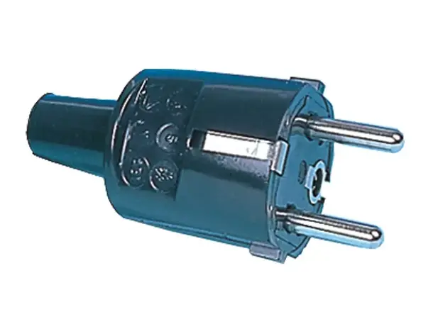 Støpsel 220V hann schuko PVC kort 