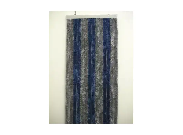 Arisol dørforheng 56x185 grå/mørk blå | Caravan.no