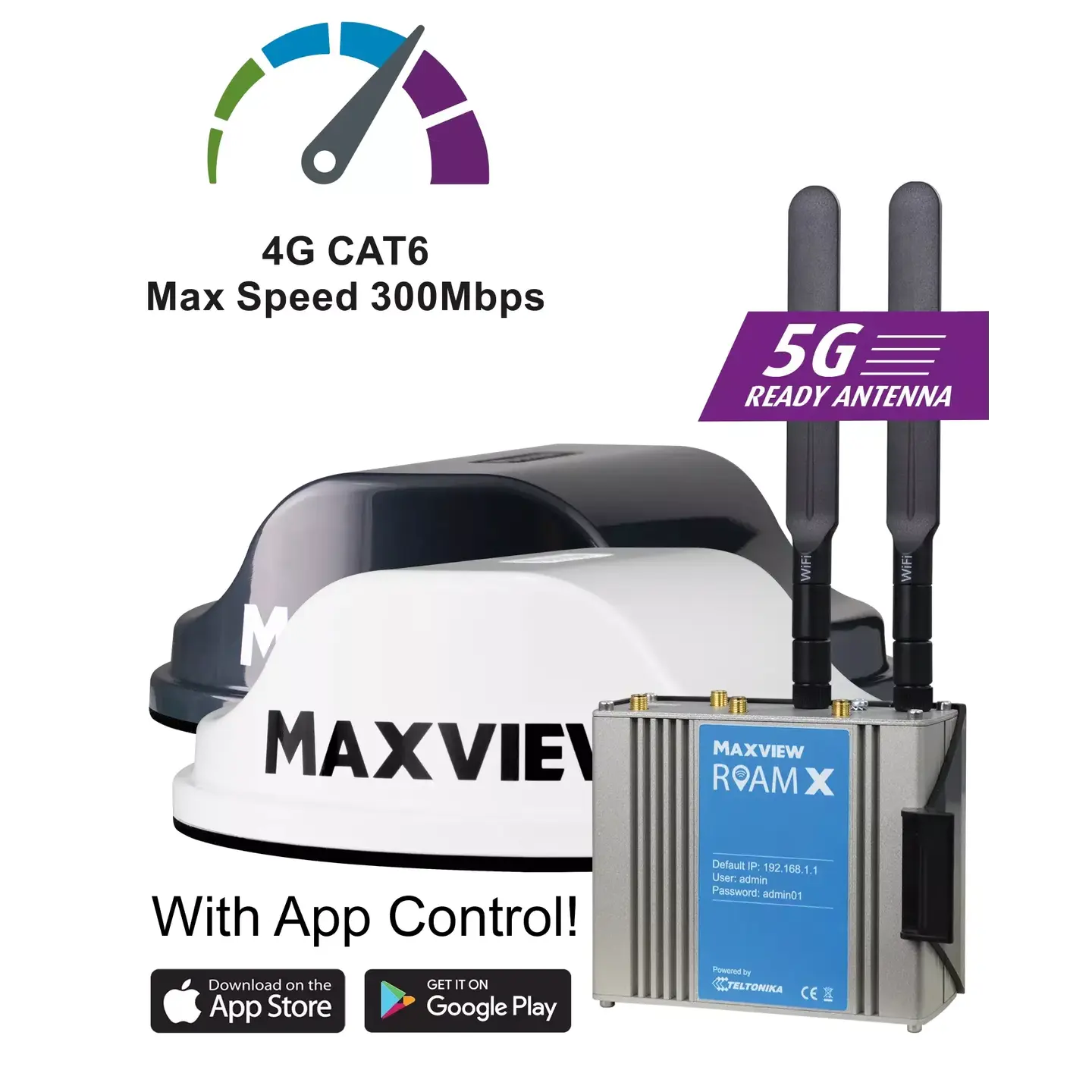 Antenne Maxview Roam X LTE/WiFi svart Mangler bilde