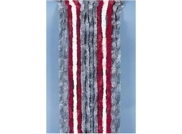 Arisol dørforheng 56x185 grå/rød/hvit | Caravan.no