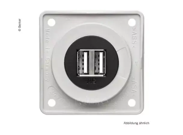 Berker dobbel USB-ladekontakt 12V – Matt brun | Caravan.no