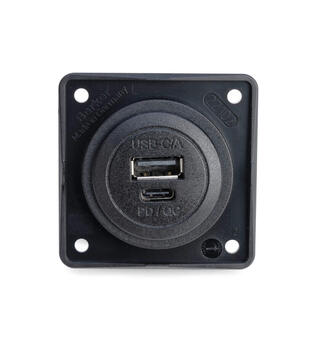 Berker dobbel USB-ladekontakt 12V Matt svart SB A + C Illustrasjonsbilde