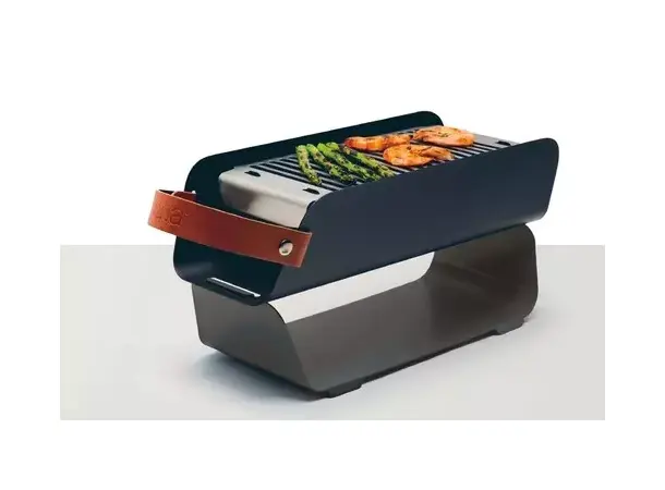 Bordgrill Una grå for trekull – 43x16x9 cm | Caravan.no