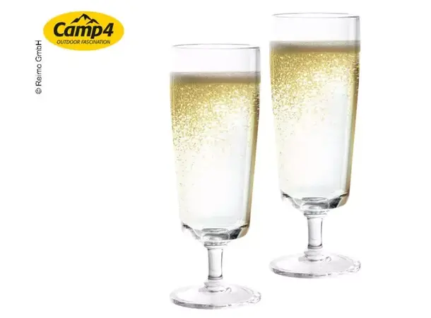 Camp4 Champagneglass Capri – Sett med 2 stk | Caravan.no