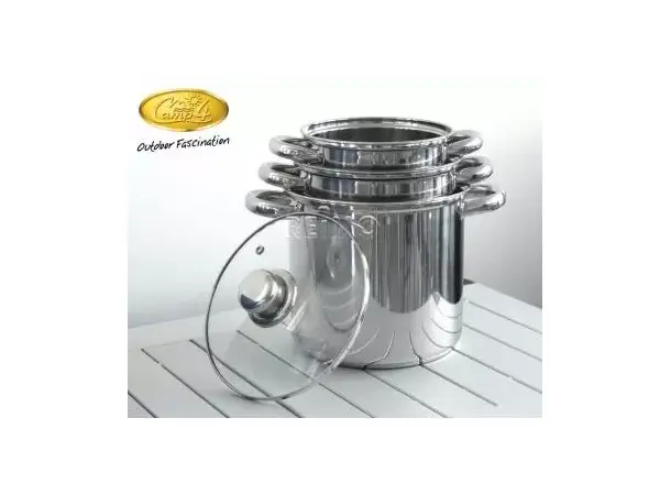 Camp4 kasserollesett med glasslokk | Caravan.no