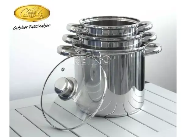 Camp4 kasserollesett med glasslokk | Caravan.no