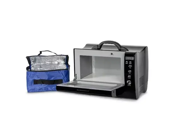 Camp4 mikrobølgovn 12V/230V svart | Caravan.no