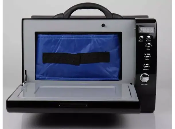 Camp4 mikrobølgovn 12V/230V svart | Caravan.no