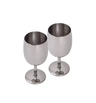 Camp4 vinglass i rustfritt stål 230 ml Sett med 2 stk