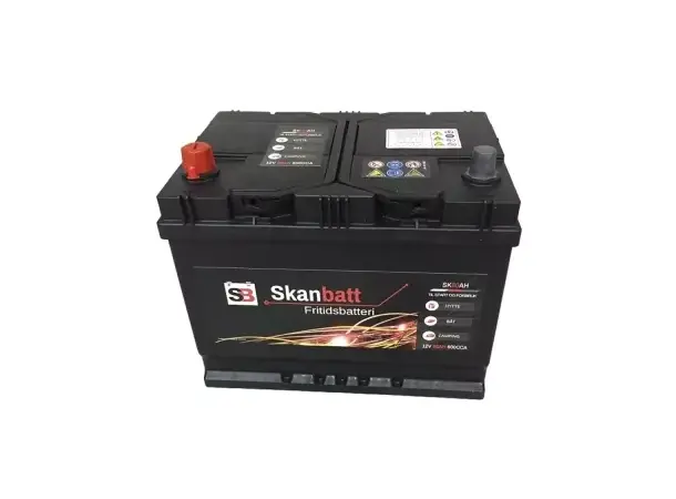 Fritidsbatteri SkanBatt 12V 80AH inkl. luftslange 