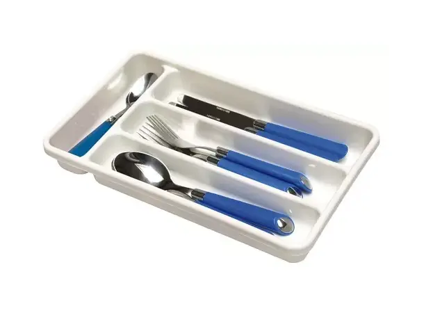 Camp4 bestikkskuff i plast hvit | Caravan.no