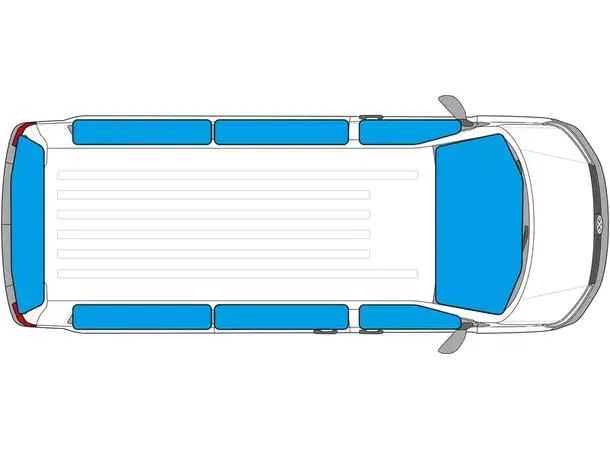 Carbest innvendig termomatte 8-delt Til Ford Tourneo Custom fra 2012-2018 