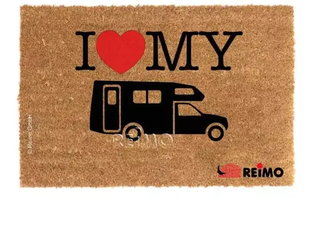 Kokosmatte 50x25 cm - med trykk bobil | Caravan.no