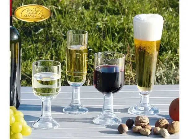 Camp4 Champagneglass St Tropez – Sett med 2 stk | Caravan.no