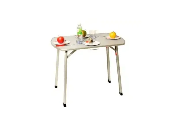 Camp4 campingbord lys grå – 90x60x74 cm | Caravan.no