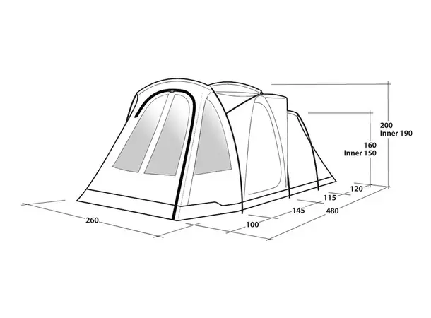 Campingtelt Springwood 4SG For 4 personer 