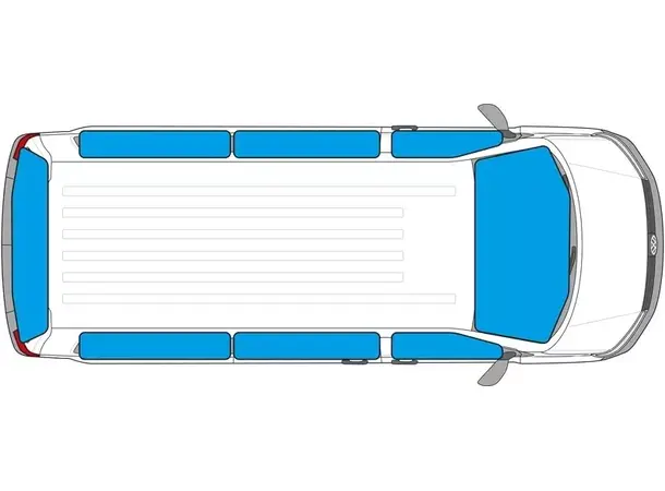 Carbest innvendig termomatte 8-delt Til Ford Tourneo Custom Maxi fra 12-18 
