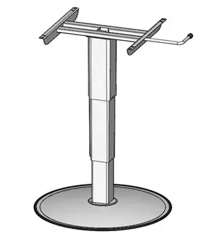 Bordfot 320-695 mm Ensøylet med sokkel.