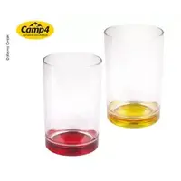 Camp4 drikkeglass gul og rød Sett med 2 stk