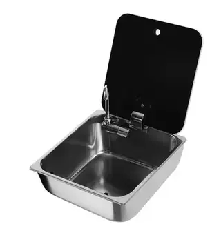 Can oppvaskkum 320x350x150 mm Med glassdeksel/vannkran