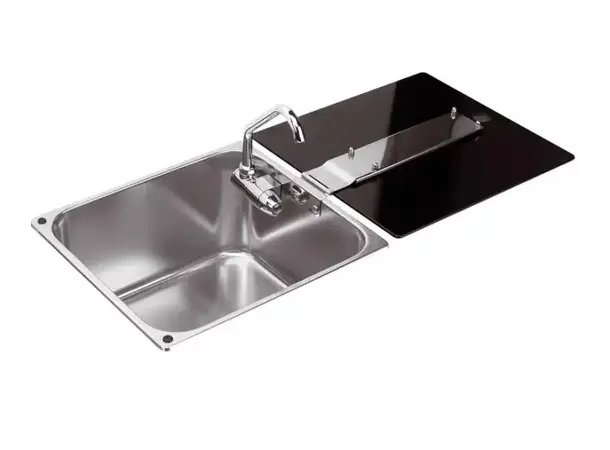 Can oppvaskkum 320x350x150 mm Med glassdeksel/vannkran 
