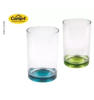 Camp4 drikkeglass lime og petrol Sett med 2 stk