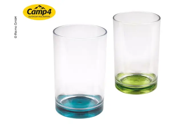 Camp4 drikkeglass lime og petrol | Caravan.no