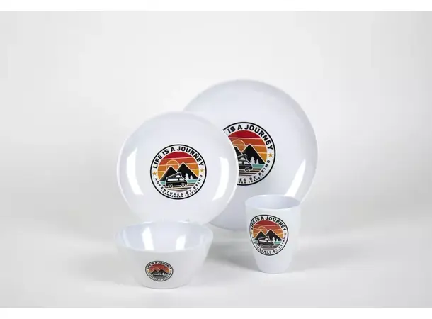 Camp4 melamin servisesett 16 deler | Caravan.no