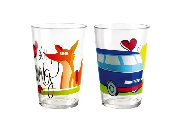 Camp4 barneglass med motiv – Sett med 2 stk | Caravan.no
