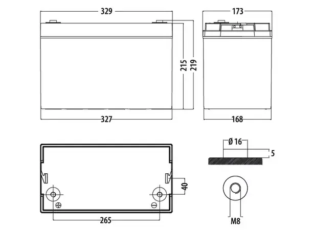 Carbest AGM batteri 120Ah | Caravan.no