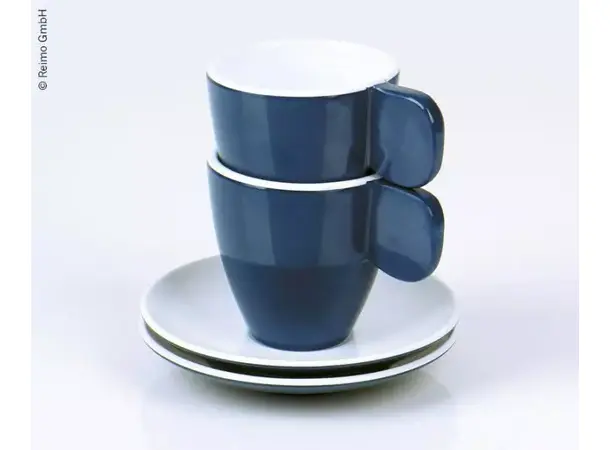 Camp4 melamin espressokopper blå | Caravan.no