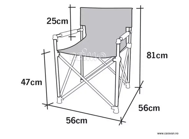 Camp4 regissørstol Toscana Luxus svart | Caravan.no