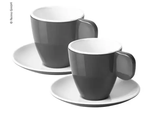 Camp4 melamin espressokopper grå | Caravan.no