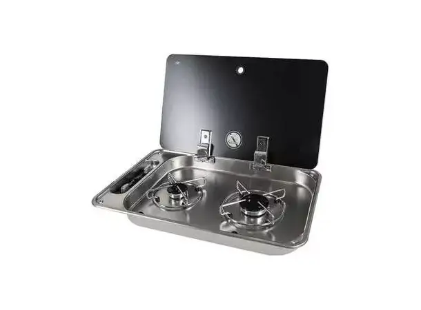 Can kokeapparat 2-bluss med glasslokk | Caravan.no