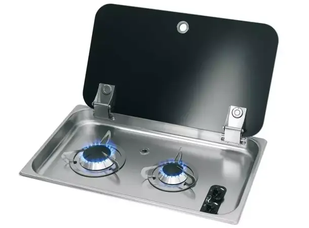 Can kokeapparat 2-bluss med glasslokk | Caravan.no