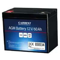 Carbest AGM batteri 60Ah L258 x B167 x H213 mm