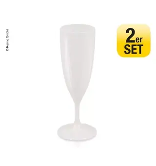 Champagneglass hvit 2 stk