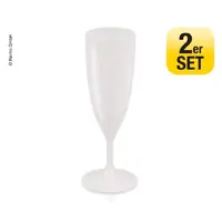 Champagneglass hvit 2 stk 