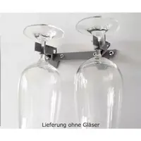 Dobbel glassholder standard grå Sett med 2 stk
