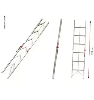 Carbest sammenleggbar stige 210 cm Belastning opptil 150 kg